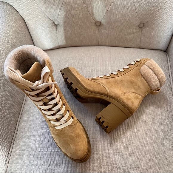 Veronica Beard Westport Water Resistant Hiker Boot Desert US 7.5 NEW MSRP $495 - Picture 4 of 10